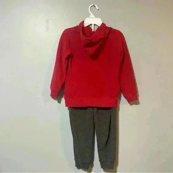 CALVIN KLEIN Boys Fleece Modern Logo Hoodie and Joggers 2 Piece Set Cozy Winter - Picture 2 of 9